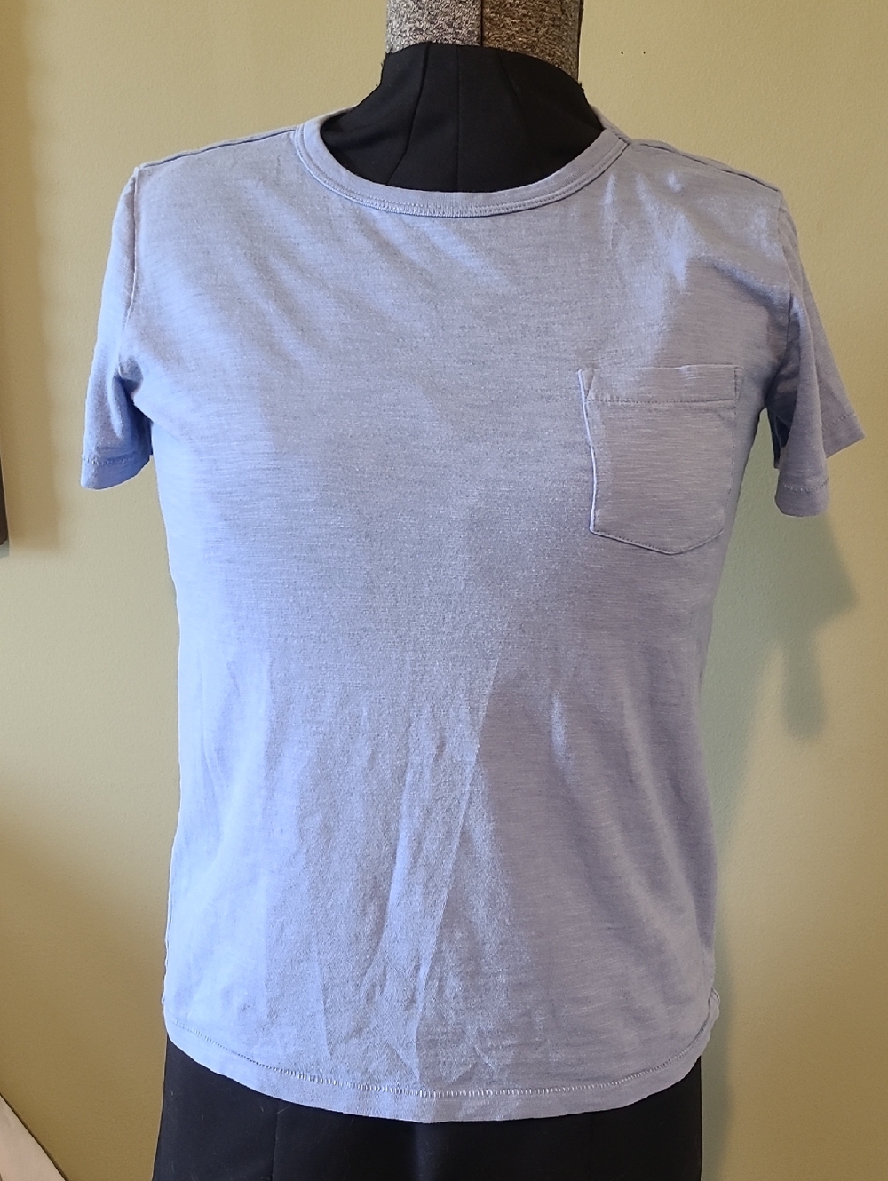 Primary Brand Big Kids Size 12 Pocket Crewneck T-Shirt - Light Blue